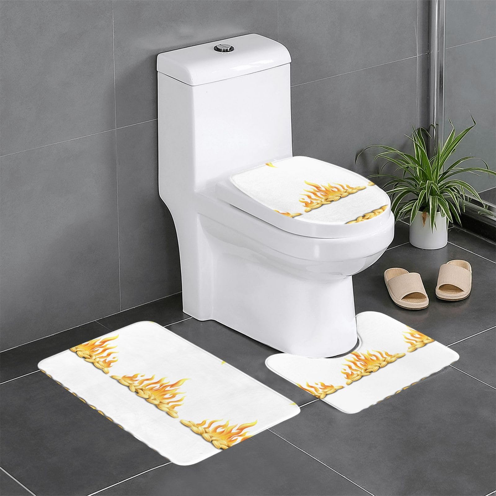 Tapis de salle de bain rectangulaire et en U WHJDPP 61 x 40,6 cm pour baignoire