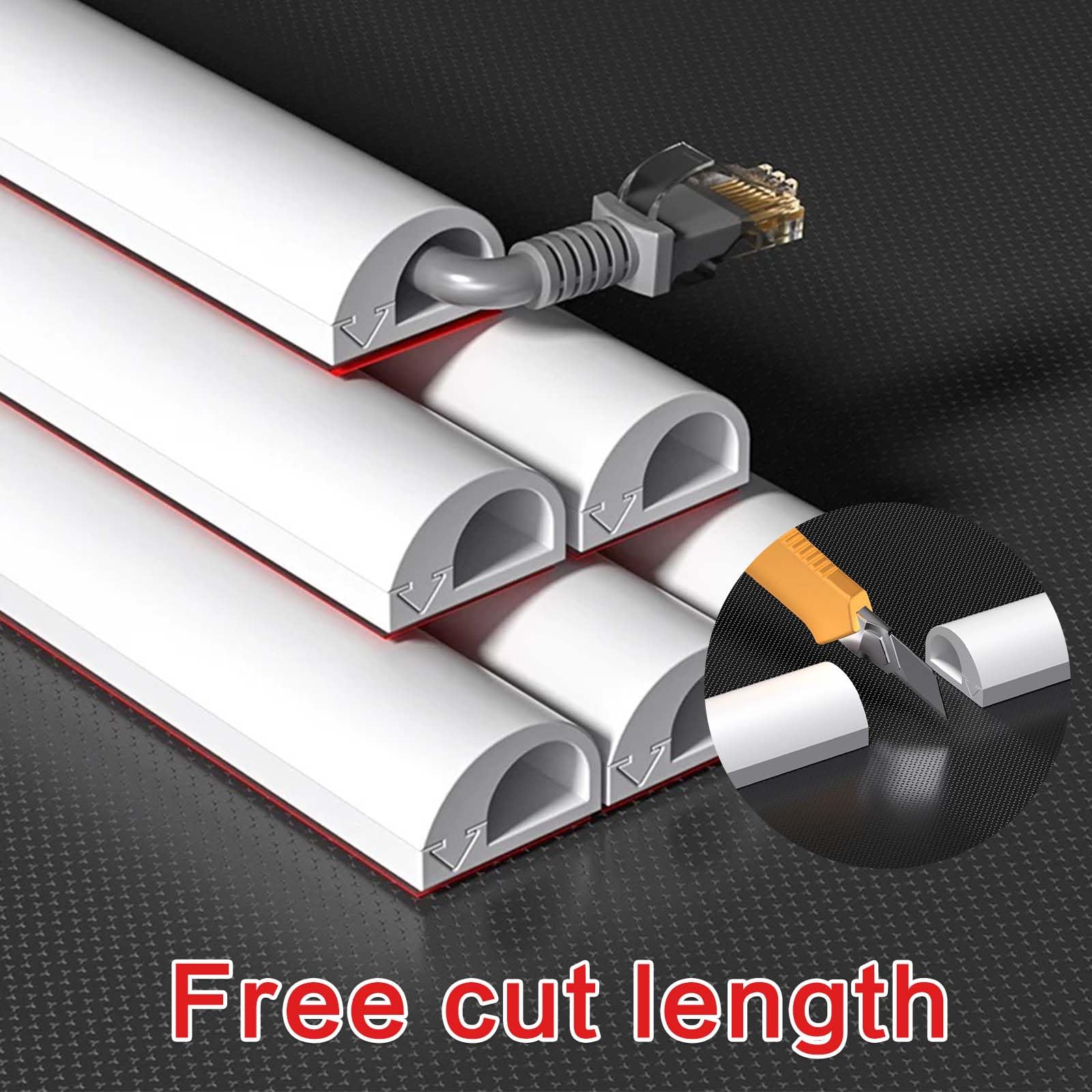 Canalina Cavi Autoadesiva 1m Grigia - Copricavo Semicircolare Flessibile Per Interni/Esterni, Per 1-2 Cavi - Foto 4