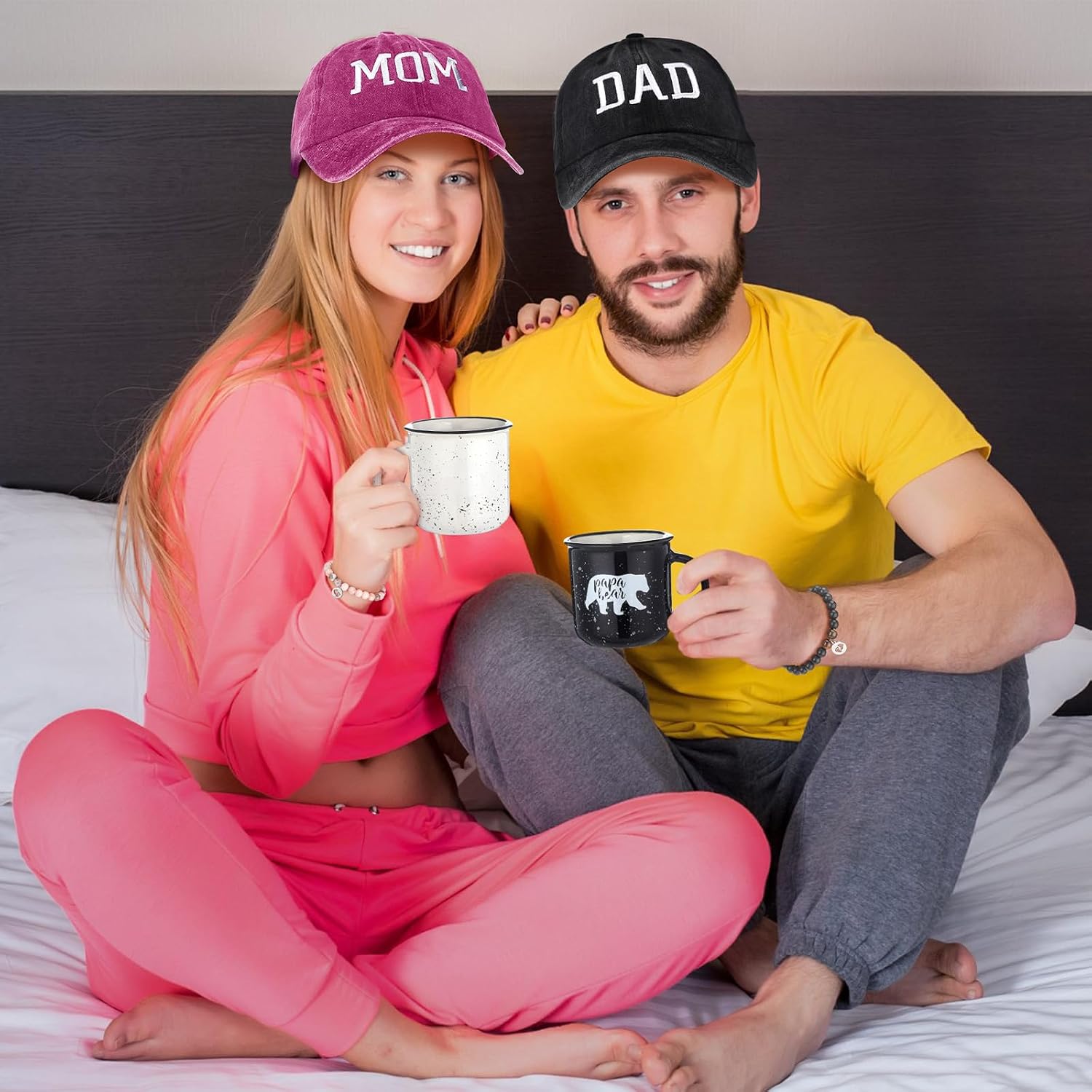 Teenyyou 15 Pcs New Mom Gifts for Women Pregnancy Announcement for New Parents Gender Reveal Gifts Mug Coin Socks Bodysuit Set for First Time Mom Expecting Parents to Be Baby Shower (Rose Red)