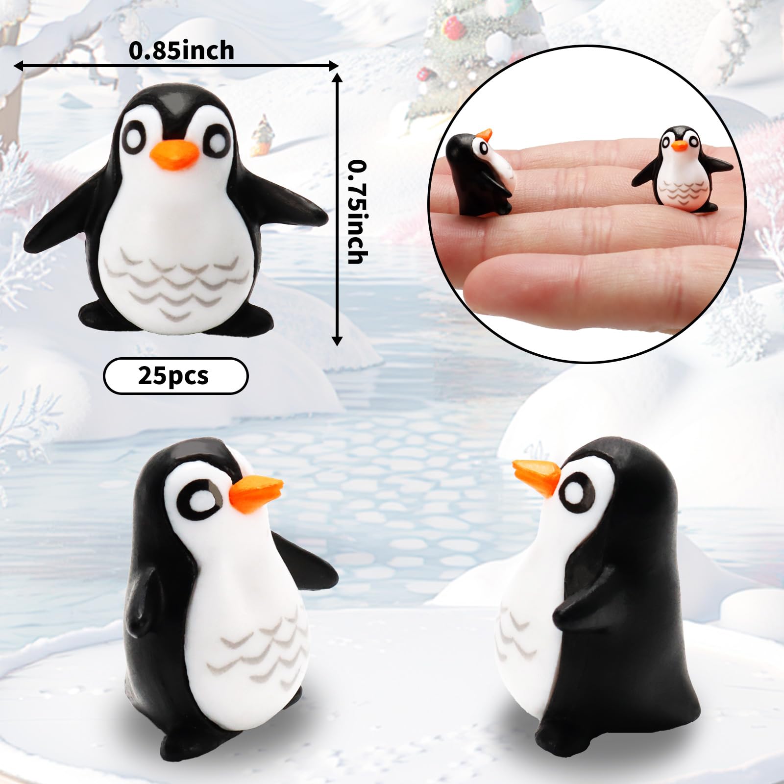 Amazon.co.jp: ミニチュアペンギンフィギュア 25個 ミニペンギン
