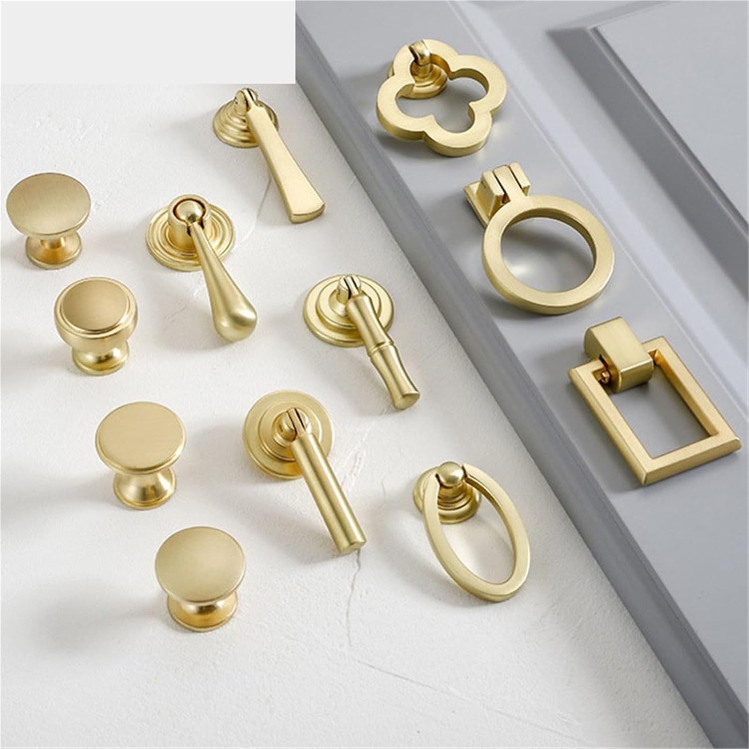 Solid Zinc Alloy Furniture Handle Vintage Gold Cabinet Pulls Kitchen Cupboard Handle Drawer Knobs Hardware 1Pcs(2226)