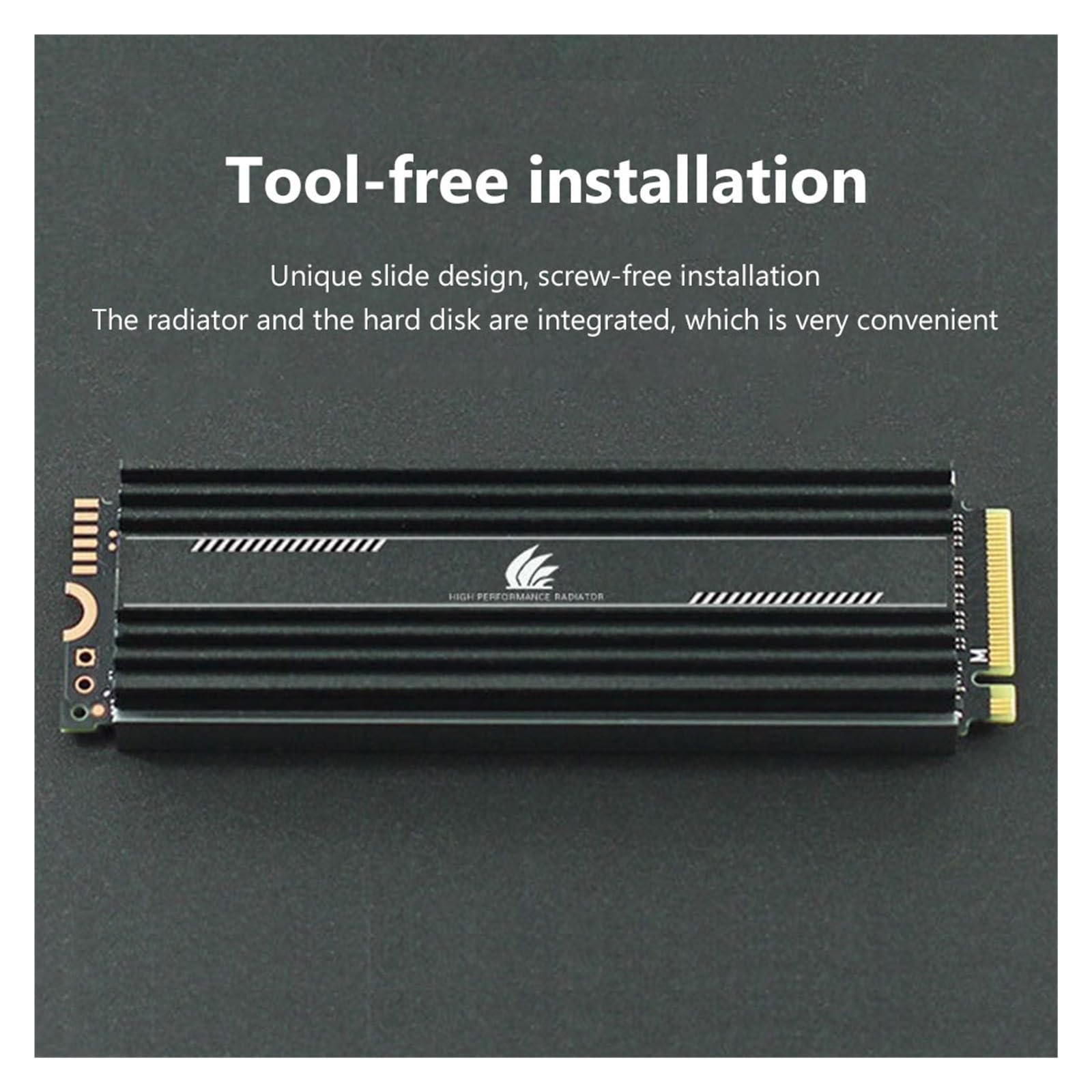 1pc M.2 Kühlkörper M2 2280 Solid State Drive Aluminium Hartmetall Profil Kühlkörper Kühlkörper