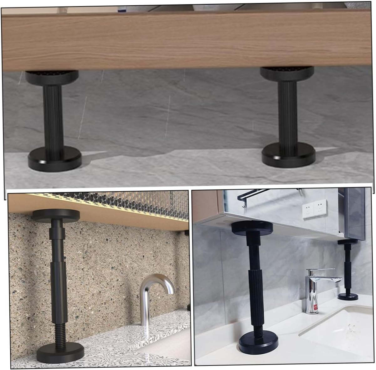 Gatuida 2pcs Adjustable Support Pole System Telescopic Rods for Cabinet Installation Drywall Lifting and Cargo Support Enhanced Stability with Antishake Design for Home Use