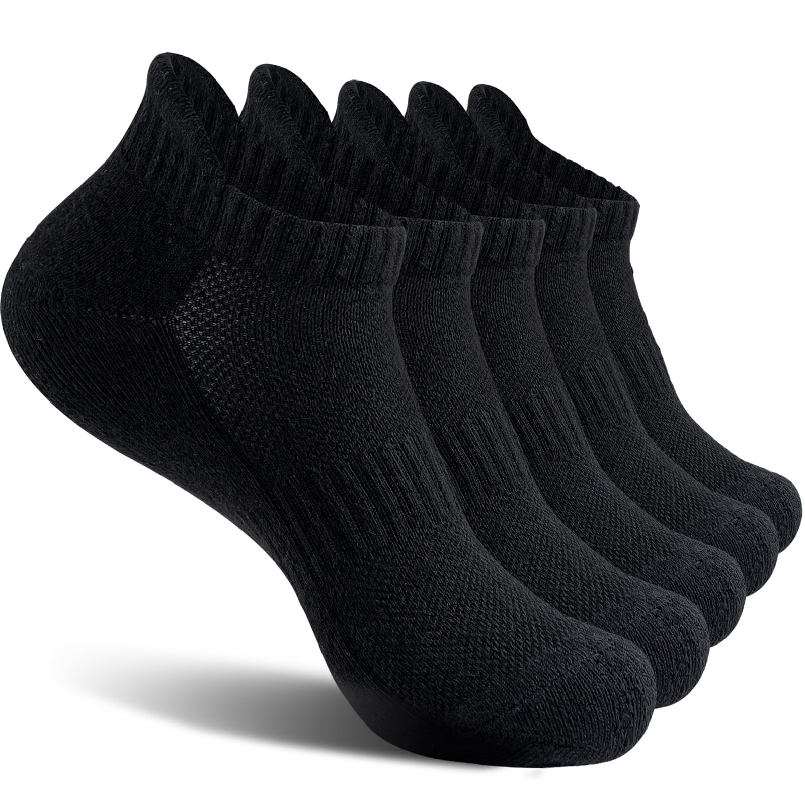Wamicu 5/10 Paar Sneaker Socken Herren, Atmungsaktive Baumwolle Sportsocken, Kurz Halbsocken Laufsocken