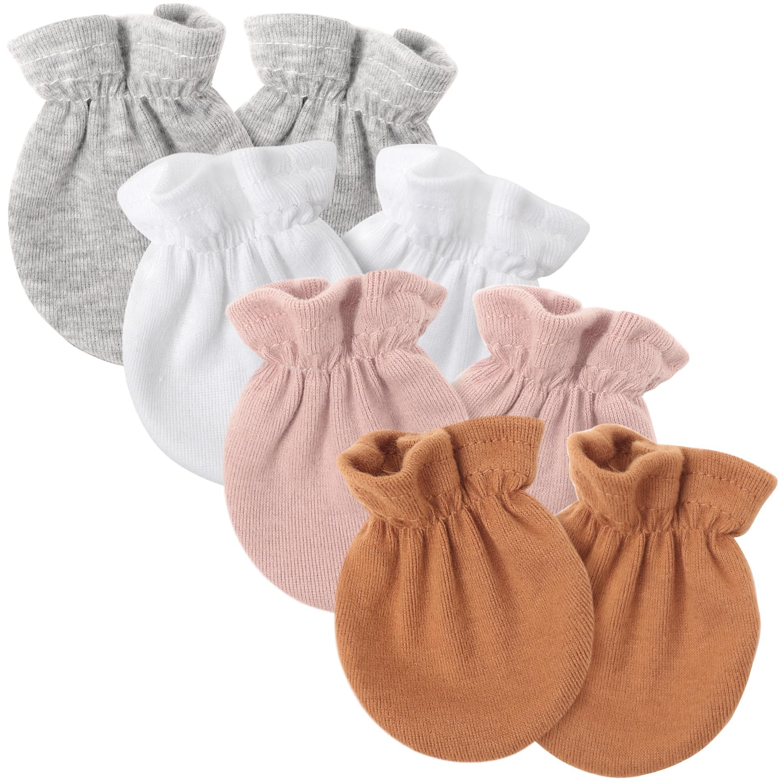 DRESHOW Newborn Baby Mittens Infant Gloves No Scratch Mittens Cotton Gloves for 0-6 Months