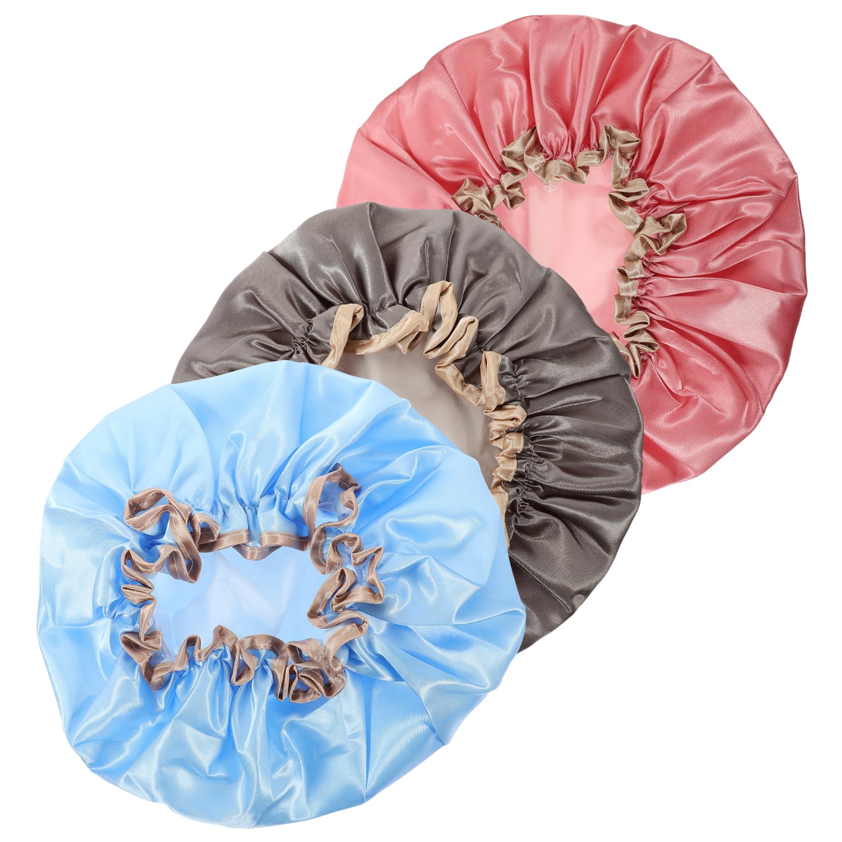 FRCOLOR 12 Stück Doppellagige Duschhaube Dekorative Duschhaube Badekappe Regenhut Für Damen Duschhut Damen Große Für Beanie Elastischer Duschhut Spa