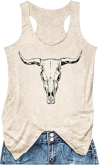 Racerback Tank Tops for Women/Nashville Music Tanks Summer T Shirts/Loose Fit Beach Graphic Tank Top