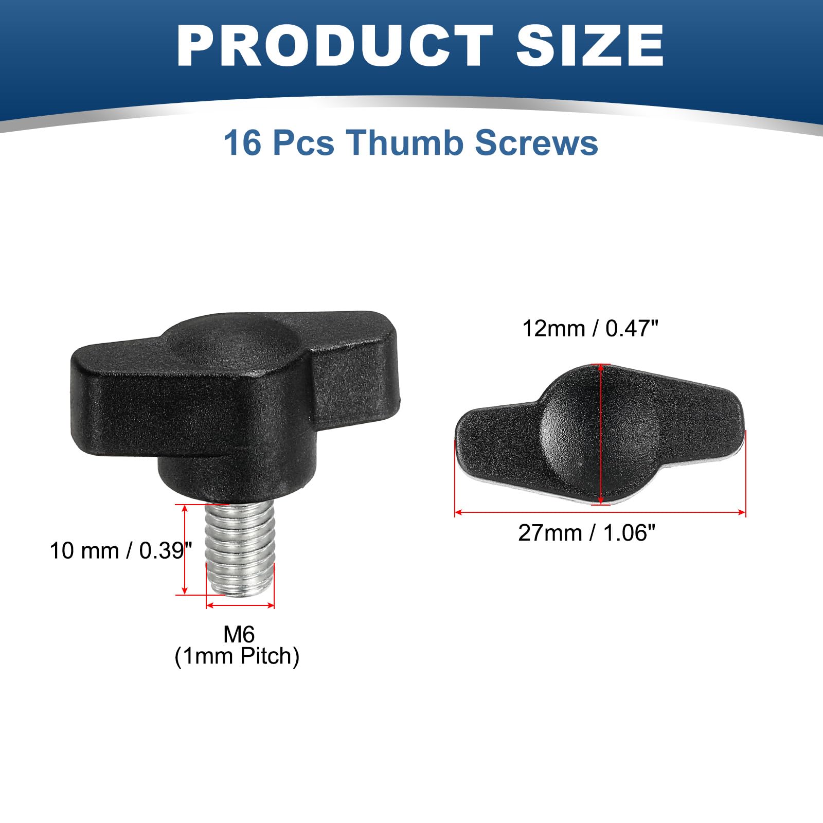 YELARXI Z- Shaped Thumb Screws 304 Stainless Steel Tee Wing Knobs Screws Clamping t Head - Image 2