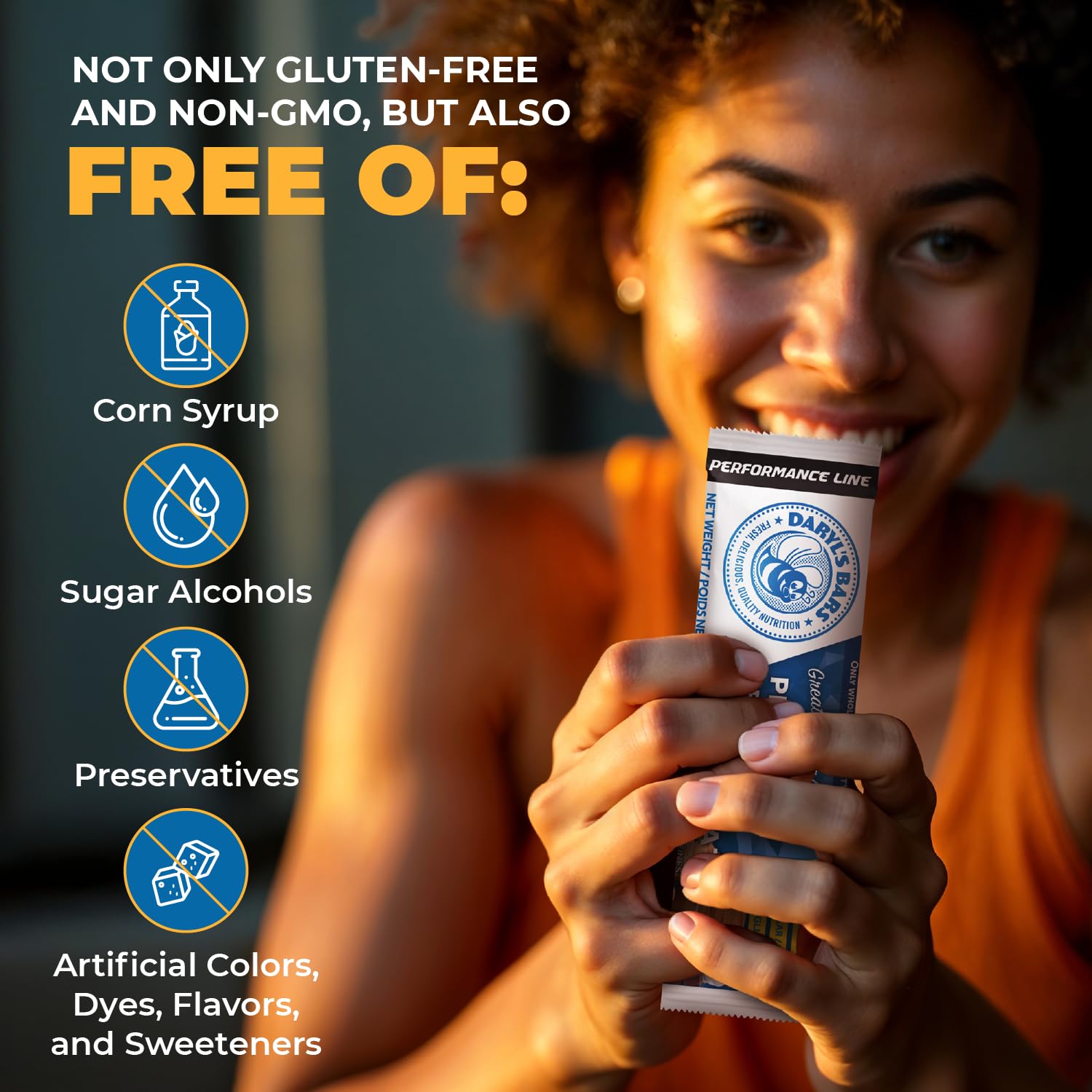 Daryl's Bars Peanut Butter Chocolate On the Go Snack On the Go Whey Protein Bars, Gluten Free, 22gr of Protein Snack, Meal Replacement, Pack of 1