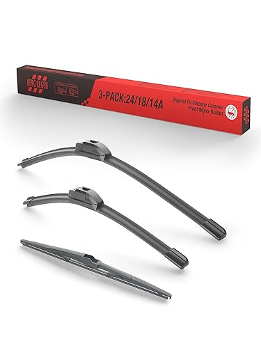 Miniatura 10 de Paquete de 2 escobillas limpiaparabrisas de silicona de 20"+20" pulgadas de repuesto para Ford Explorer 2010-2005 F150 F-150 F250 F350 Serie F Honda