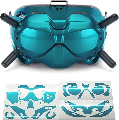WRAPGRADE Skin compatible con DJI FPV  Gafas V2 (azul caribeño)