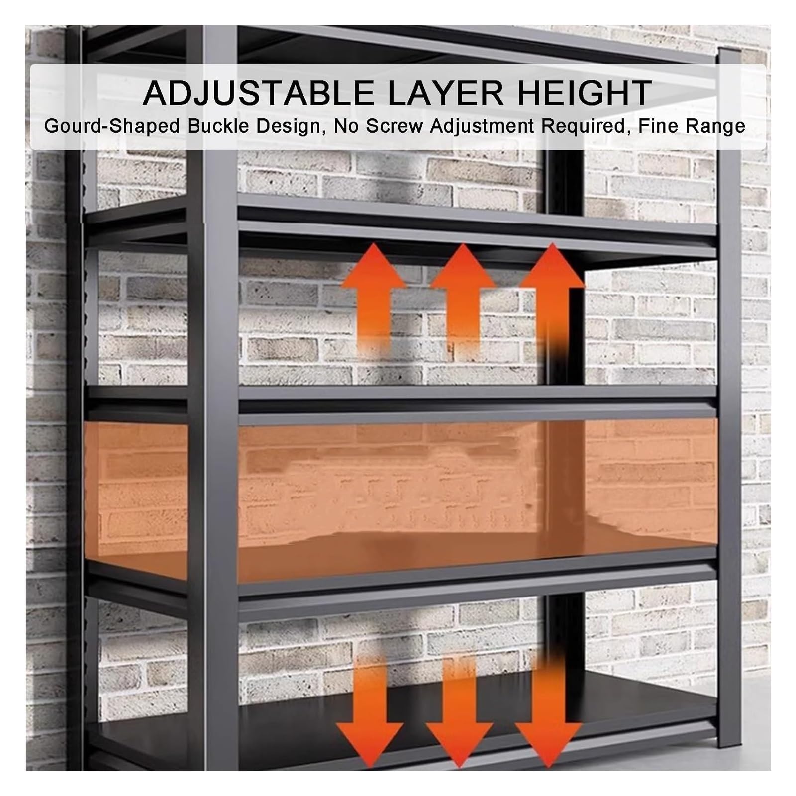Scaffale in metallo a 5 ripiani, resistente, regolabile, montaggio senza bulloni, scaffale industriale per supermercato, cucina, balcone (40 x 30 x 160 cm)