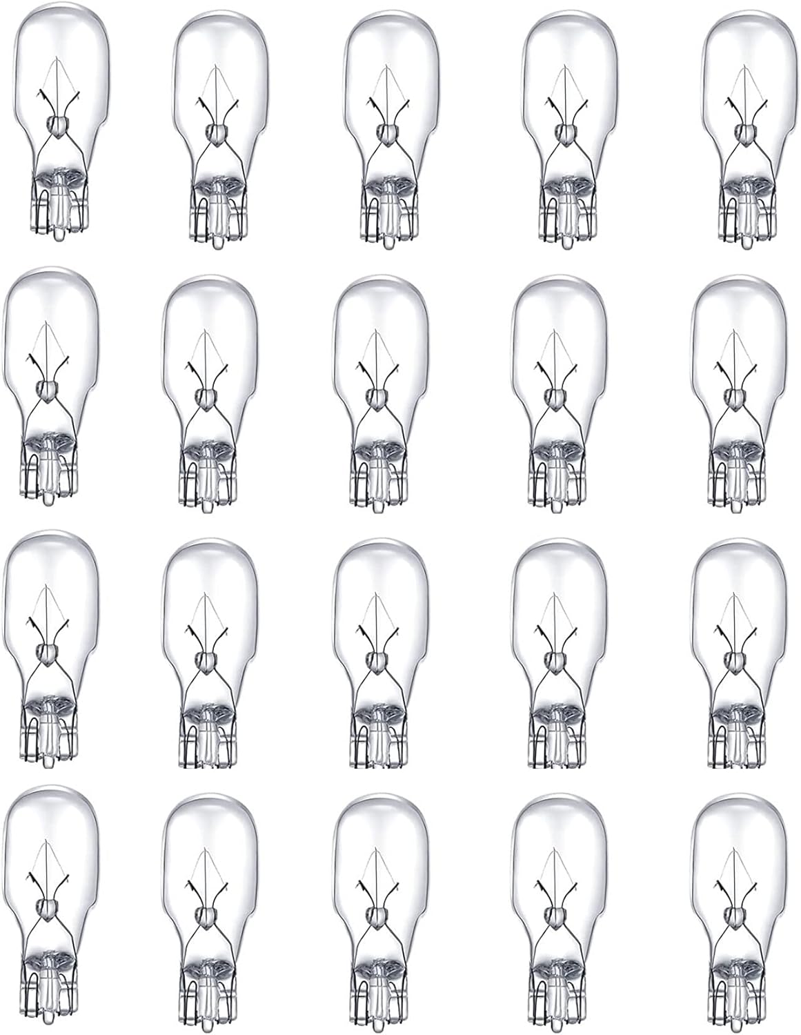 Kscjdg 4W 12V T5 Light Bulb Replacement Landscape Light Bulbs -Malibu Lights Bulbs-Wedge Base Lights Bulb-Low Voltage Landscaping Light Bulbs- 20 Pack (4W)