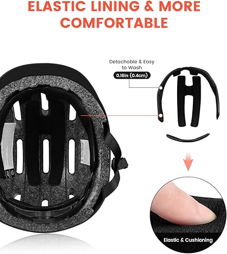 Miniatura 3 de Casco de patineta, cascos de bicicleta de ajuste, multideporte, patinaje, longboard, casco de viaje para hombres y mujeres