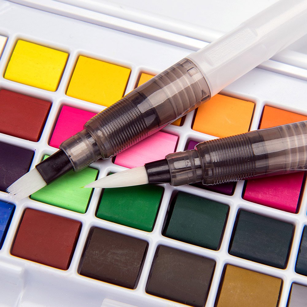 Acuarela Pintura Sólidos Pigmentos Arte Profesional Colores de Agua Set Variedad de Paleta Perfecta Para Pintar Dibujo Colorido Dibujo de Campo Doodling(12 color)
