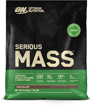 Optimum Nutrition Serious Mass 2025 Weight Gainer Powder Chocolate Flavour 5.34 kg 16 Servings