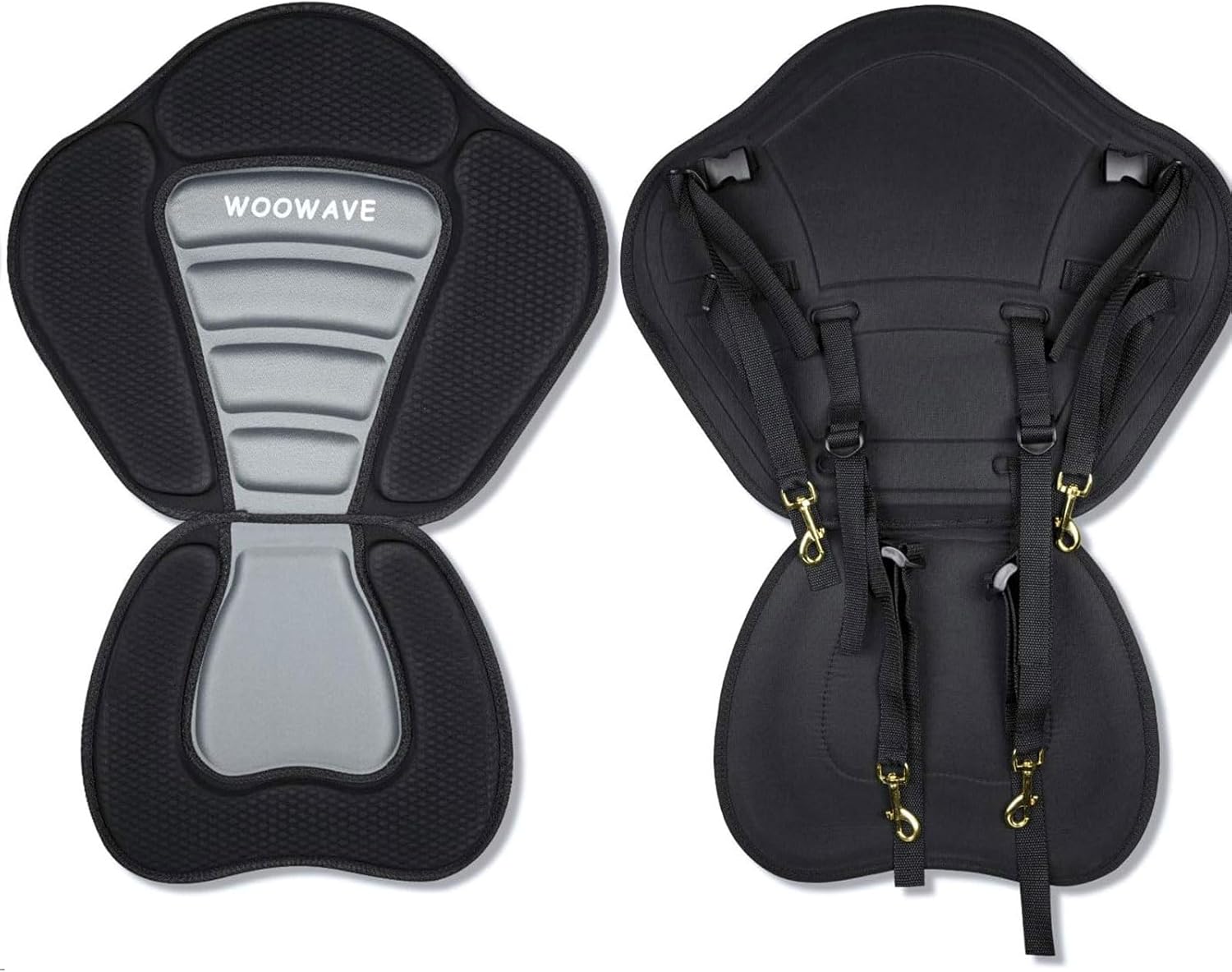 WOOWAVE Kayak Seat Padded Deluxe Paddleboard Seats Adjustable Boat Seat Cushioned Fishing Seat High Back Comfortable Backrest Support for Universal Sit