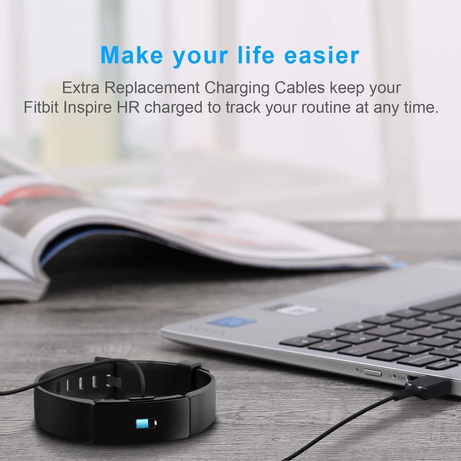Cavo di ricarica USB per Fitbit Forza Charge HR Wireless