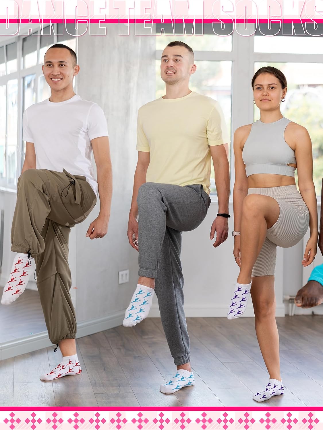 12 Pack Cute Dance Ballet Socks Team Gifts for Girls Ballerina Recital Socks for Dancer Team Women Teacher