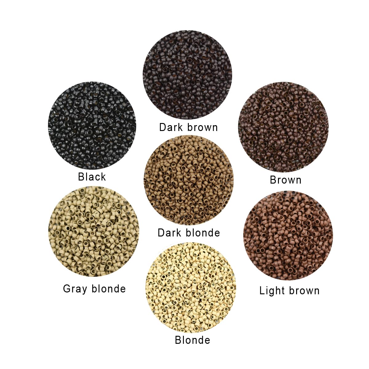 500 Pcs 2.5x1.5x1.6mm Copper Nano Rings Micro Links Nano Beads for Tip Hair Extensions Hair Beads (Black) - Image 3