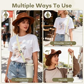 Water Bottle Strap Compatible with Owala Freesip Sway 30oz 40oz & Owala Freesip 24oz 32oz 40oz, Adjustable Bottle Handle