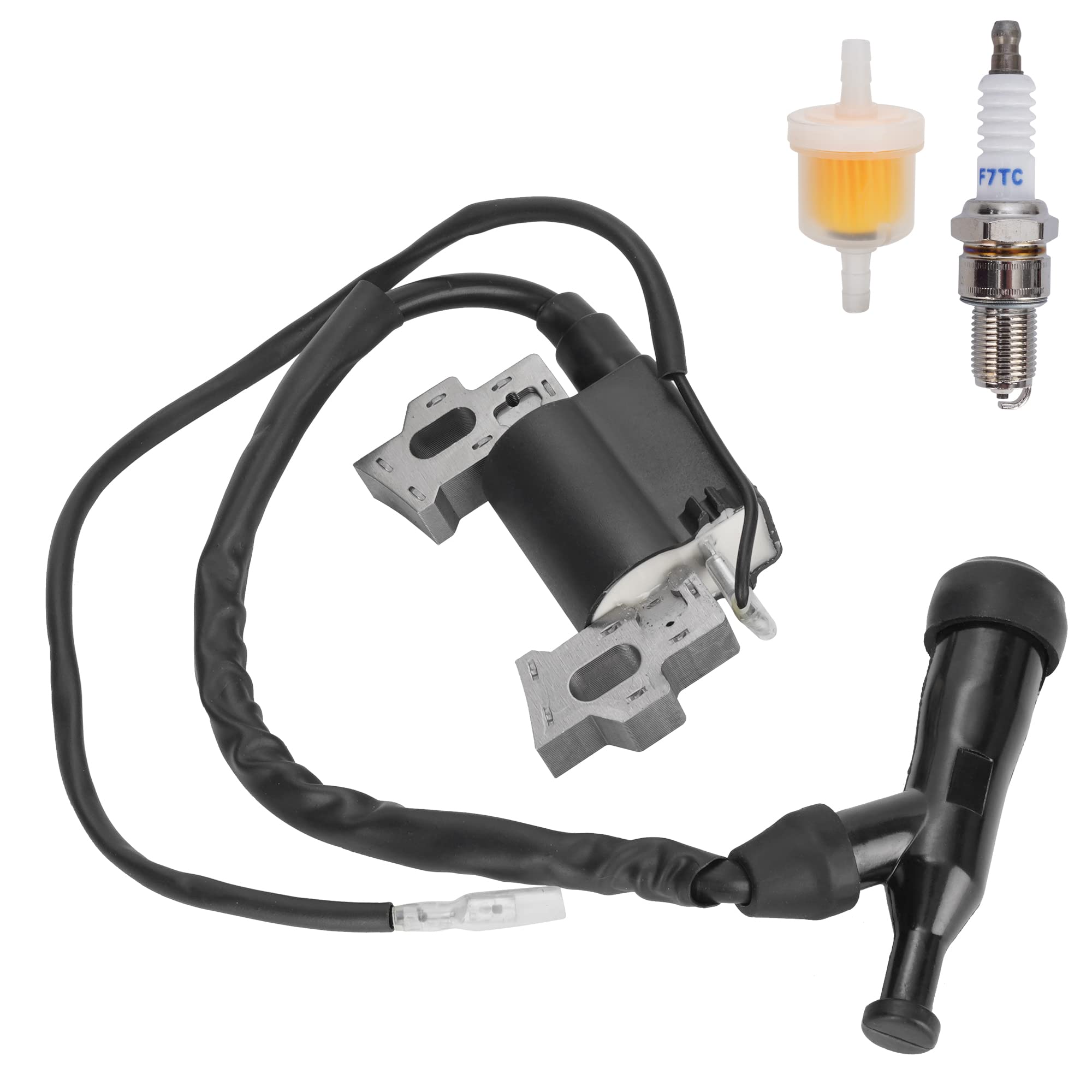 WATODAY Ignition Coil Pack Spark Plug Kit for Predator 212cc 5.5 6.5 HP 69730 69727 196cc CT200U Baja MB200 Motovox Hummerhead GX160 GX200 Generator Mini Bike Go Kart Pressure Washer Lawn Mower