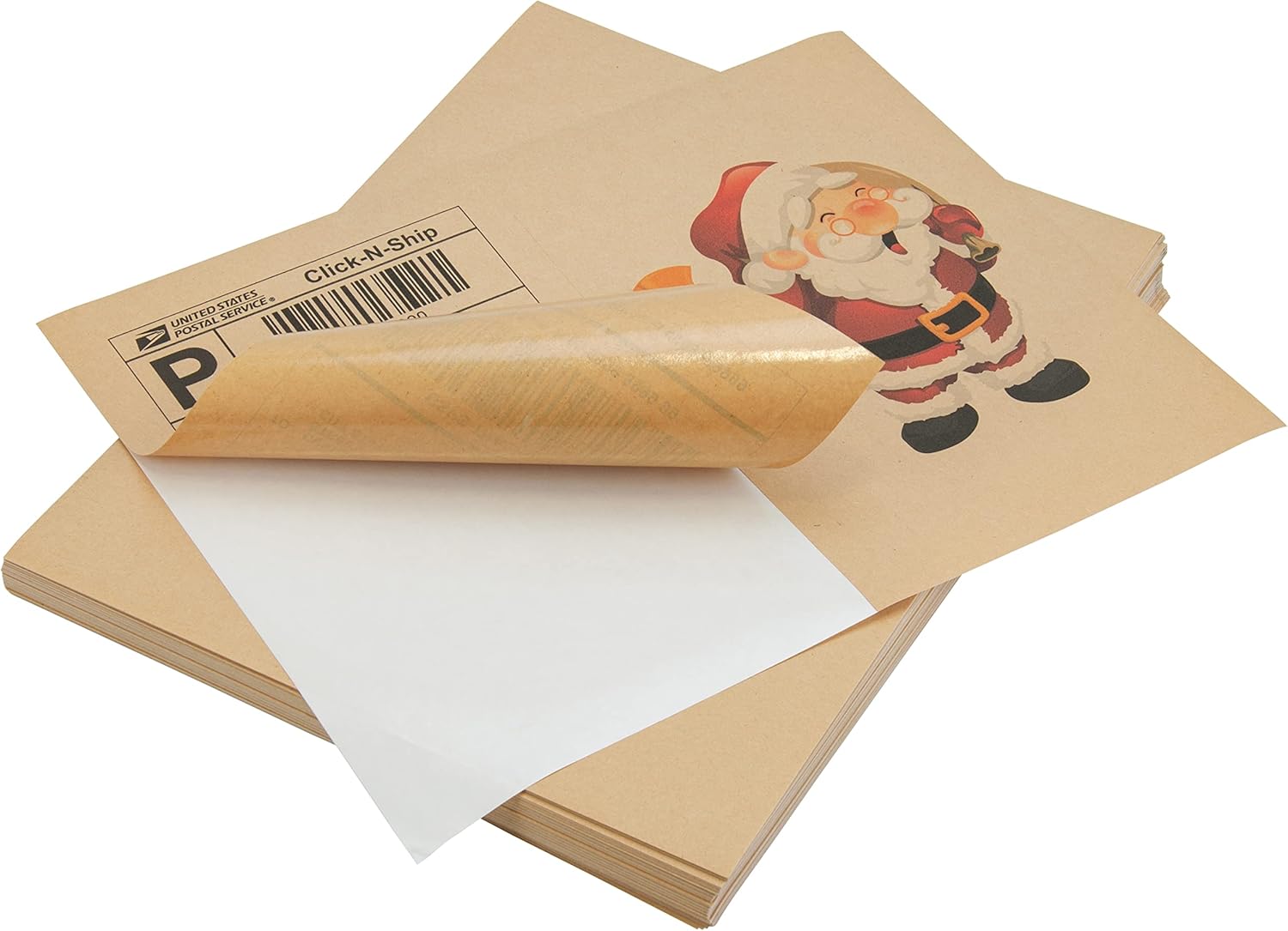 NATURALABEL Half Sheet Kraft Shipping Labels for Laser & Inkjet Printers - 2 per Page Self-Adhesive Mailing Labels, Matte (200 Count, 8.5" x 5.5") - Image 3