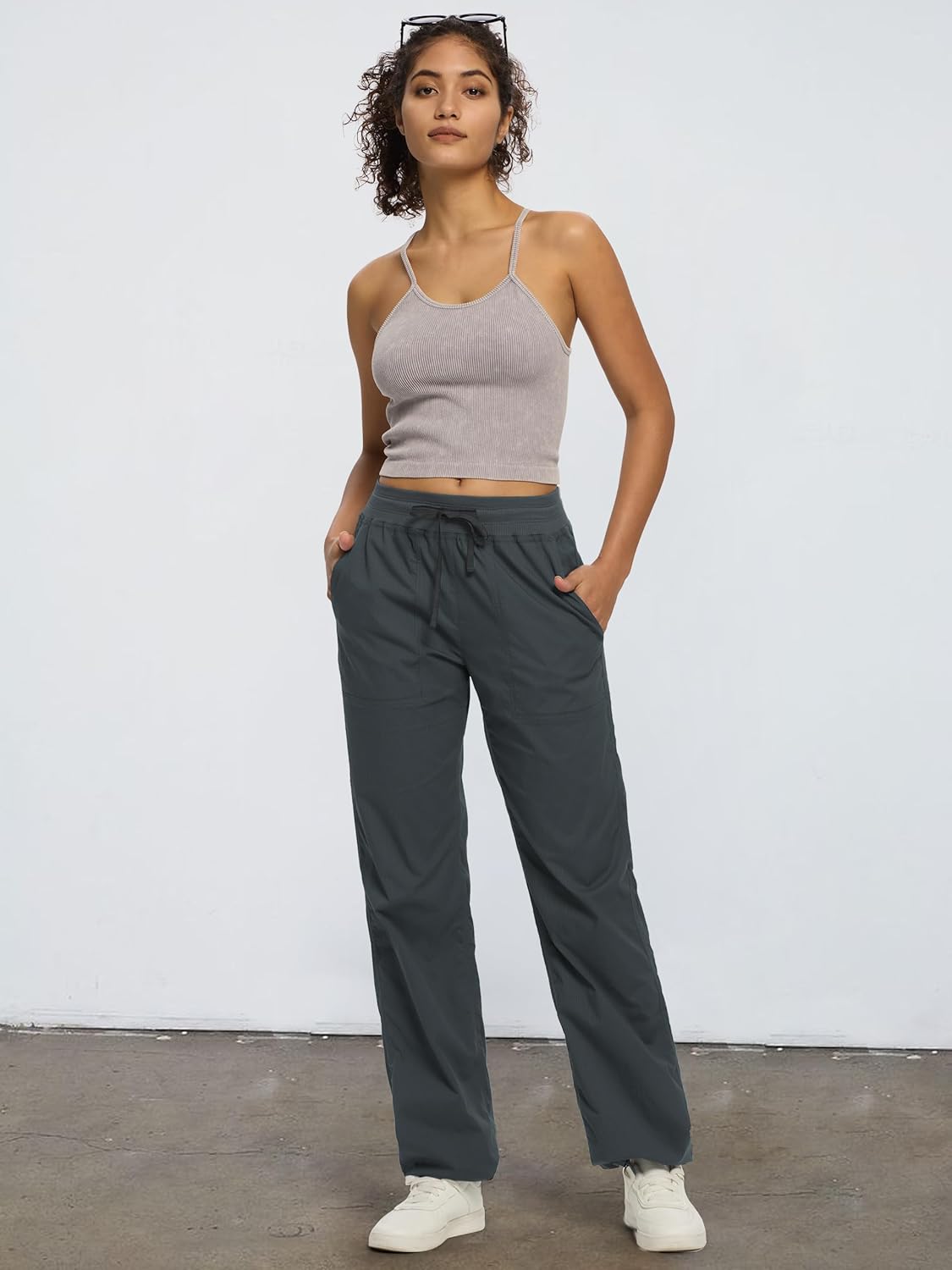 SEVEGO Women's 30"/32"/34"/36" Tall Inseam Lightweight Dance Studio Pants Ruched Workout Athletic Casual Pants - Image 3