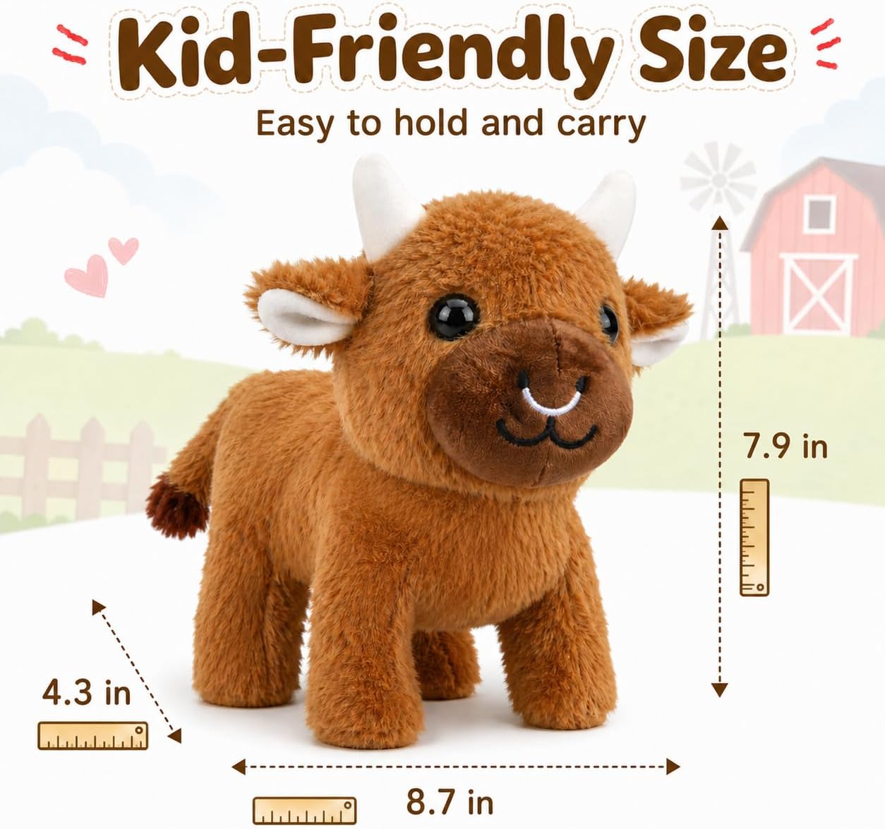 Walking Cow Plush Toy, Interactive Electronic Pet Plush Vaca Animal with Walking Motion Moo Sound, Soft Stuffed Cow Educational Gift for Toddler Kids Ages 3+ Boy Girl Preschool Birthday Holiday Brown image 2