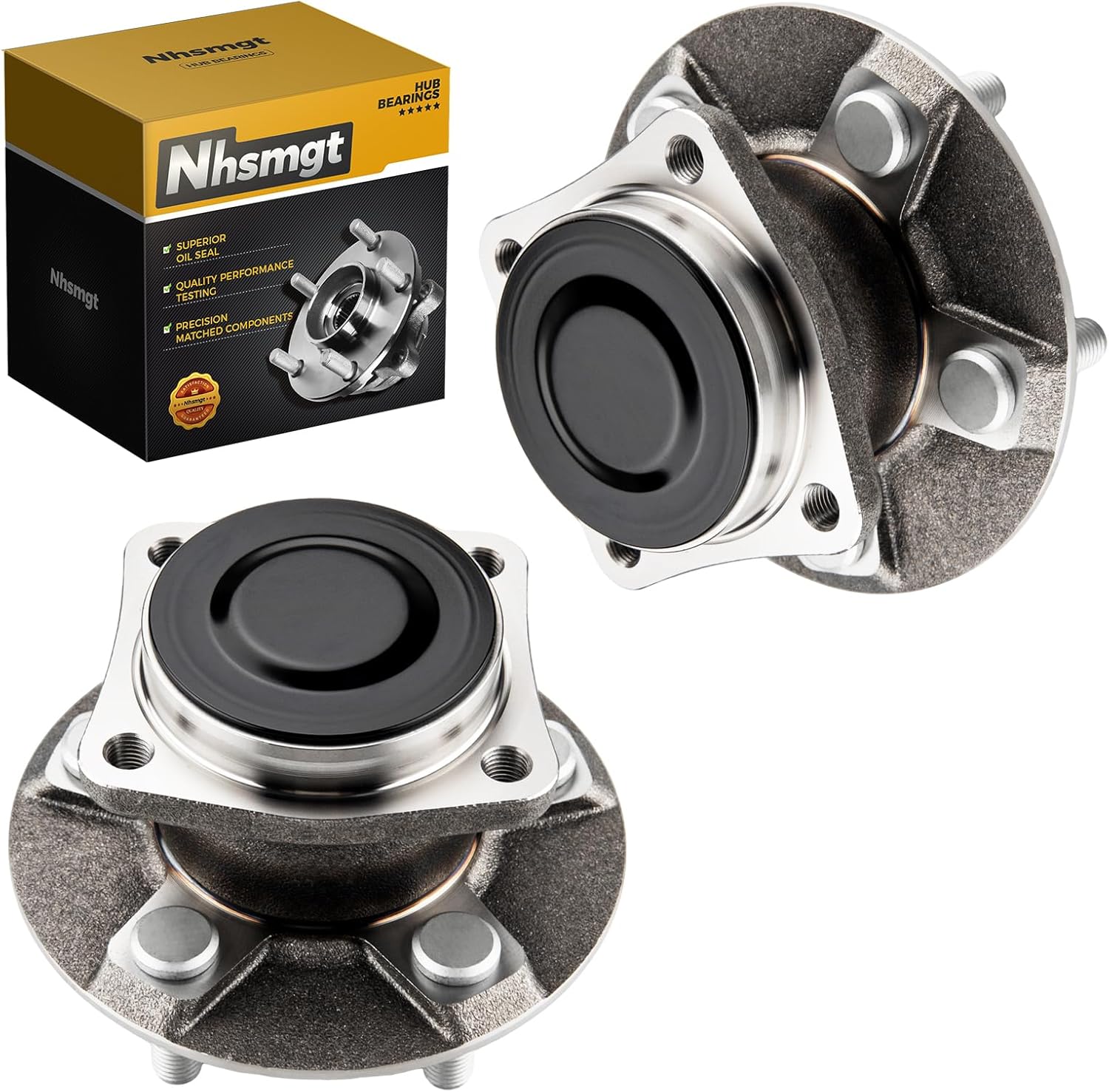 512218 2 x Rear Wheel Bearing Hub Assembly Fit for Pontiac Vibe 2003-2008, for Toyota Celica 2000-2005, Corolla 2003-2008, Matrix 2003-2008, without ABS, 5 Lug, 2pcs