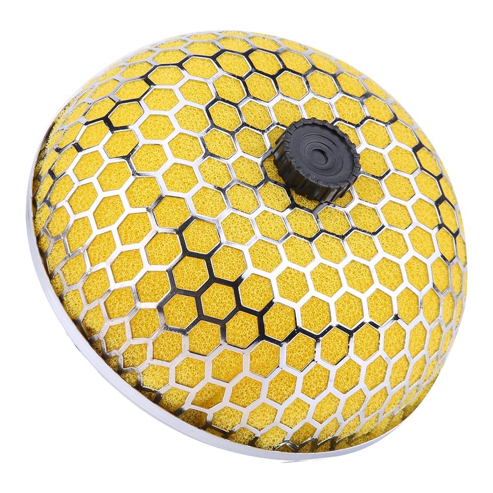 Filtro Dell'aria, Filtro di Aspirazione della Presa D'aria Dell'Auto, Schiuma di Funghi, Filtro a Fungo Hks, Garza Ad Alto Flusso, Universale (rosso), Ideale per Auto con Spazio (Giallo)