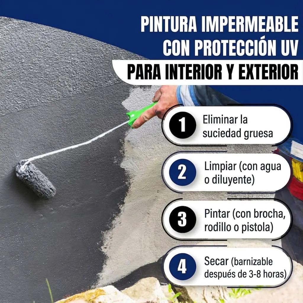 Pintura para hormigón satinado azul agua RAL 5021 azul Pintura para suelos suelos revestimiento de hormigón de fachada (1 L) Hamburger Lack-Profi