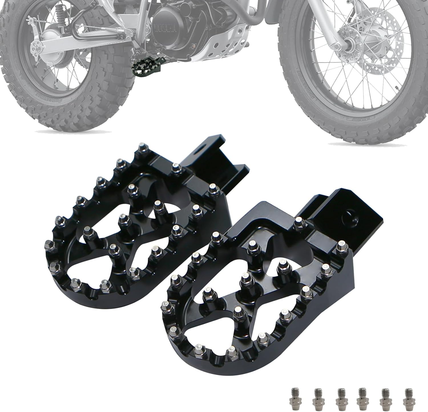 TW200 Foot Pegs Dirt Bike Pegs foot bracket rest plate pedals for yamaha TW 200 (1989-2023)