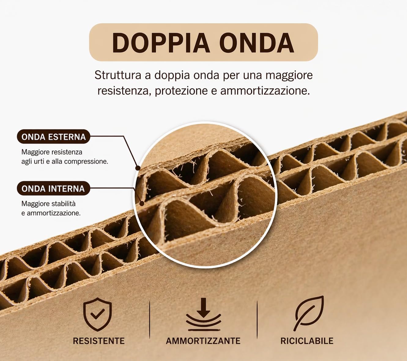60x30x30 cm (10 pz) - Scatoloni per Trasloco- Scatole Resistenti In Cartone per Spedizione e Trasloco- Avana - Resistenti, Ecologiche, Mottola Packaging