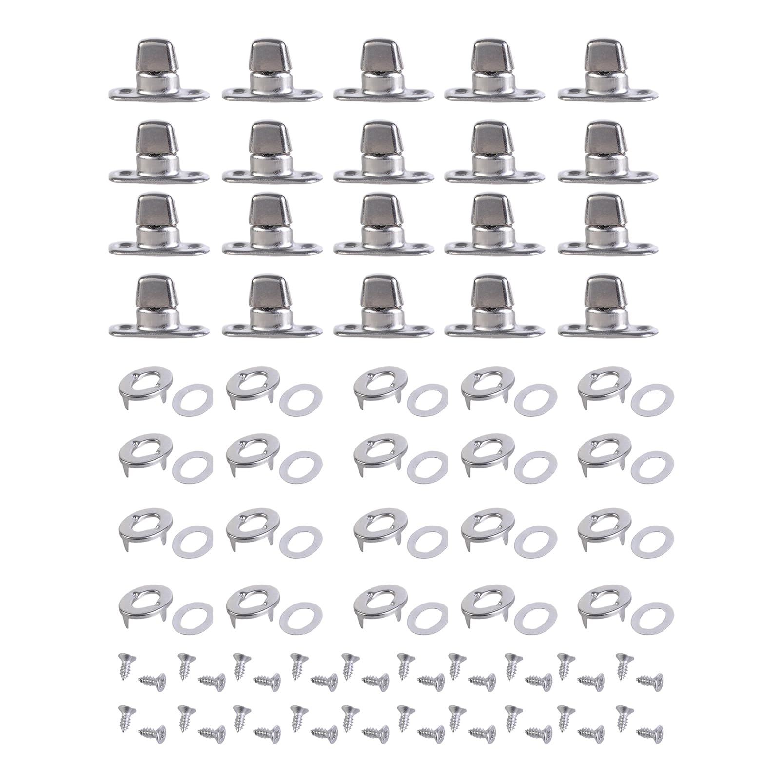Msioytog Multicolor 20Pieces Practical Twist Fasteners With Sturdy Alloy Materials Accessirt For Canvas And Marine Use Alloy Fasteners