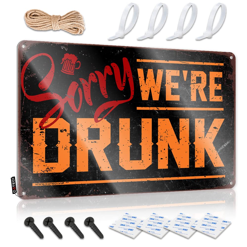 Fzfn Colour Decoration Front Entrance Decor Wall Decor | Sorry We're Drunk Classy For Beach Home(30X40cm)