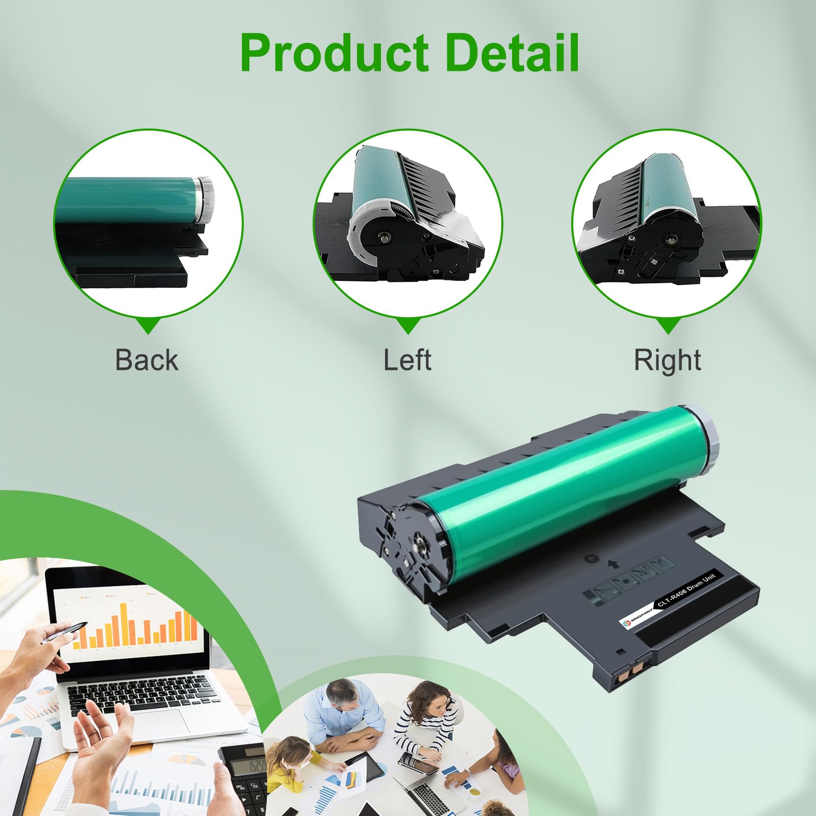 CLT R406 - Tamburo di stampa per Samsung CLT-R406 /See per CLX-3305 Series 3300 3305fw 3305fn CLP 365 360 SL-C460w Xpress C480w C480fw C430 C430w C460w C460 W. C410w - 16.000 pagine