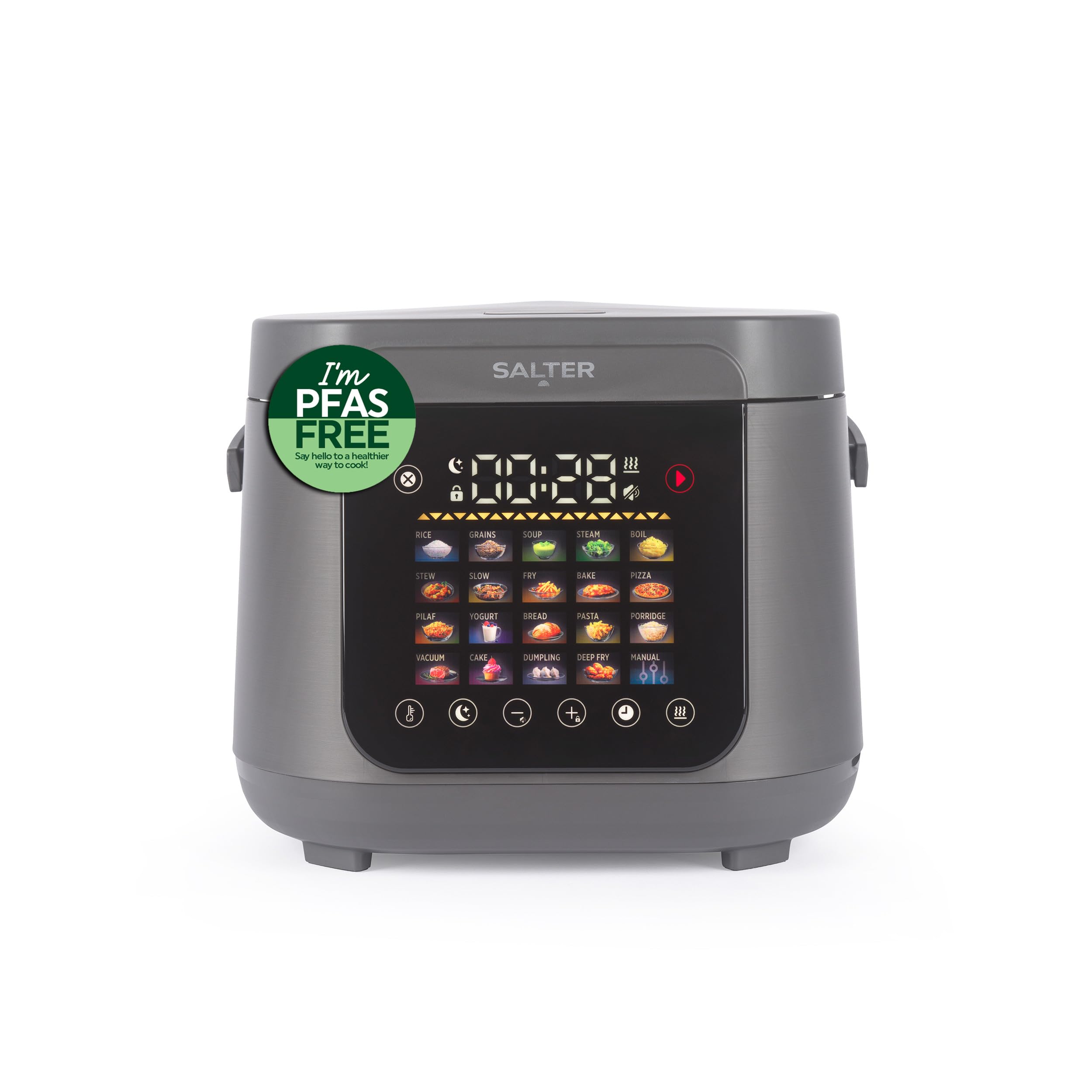 Multicuiseur intelligent Salter cuve amovible antiadhésive écran LED
