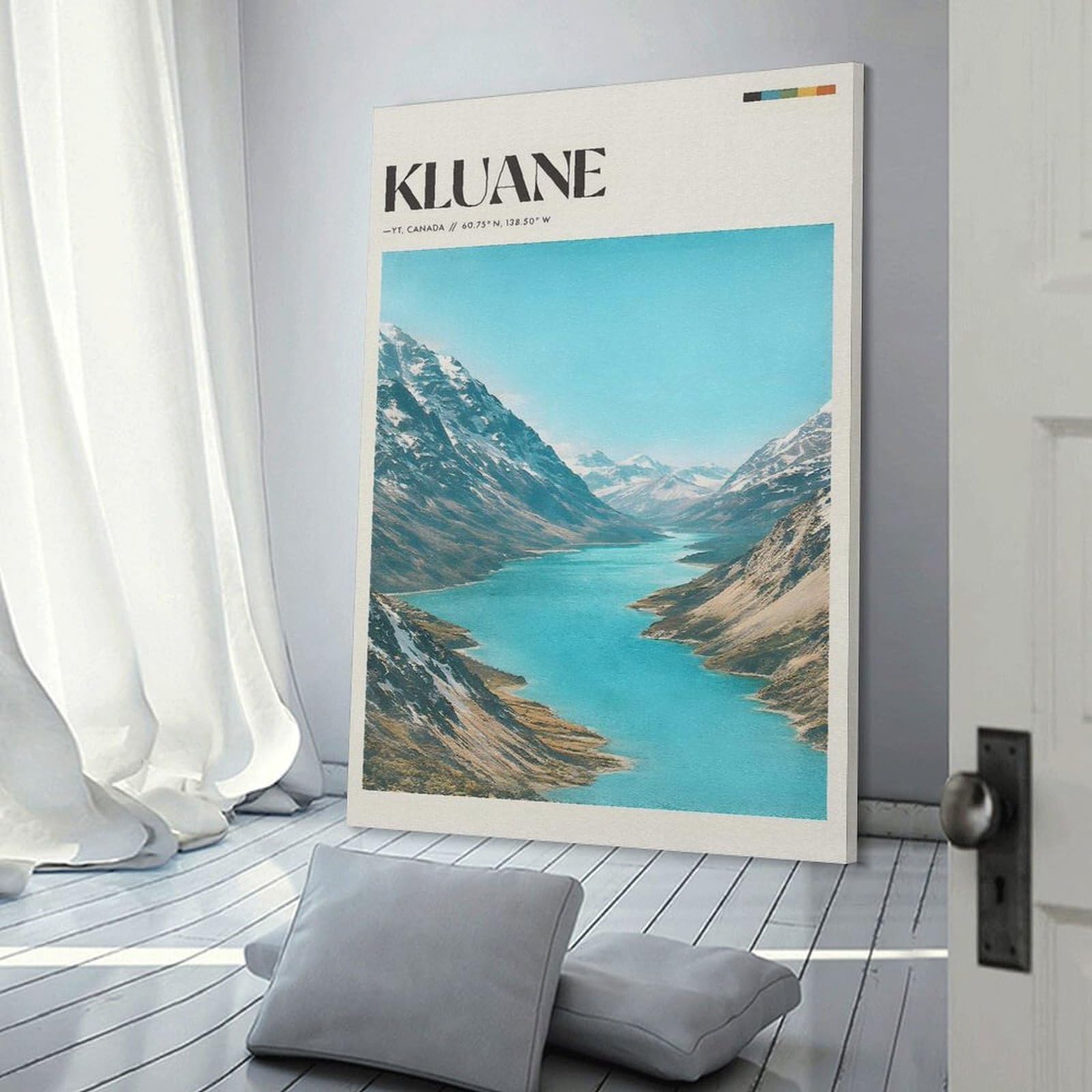 Junmoney Canvas Wall Picture Kluane National Park, 20x30inch(50x75cm), for Office, Study Or Home Workspace, Canvas Wall Decor for Creative Rooms