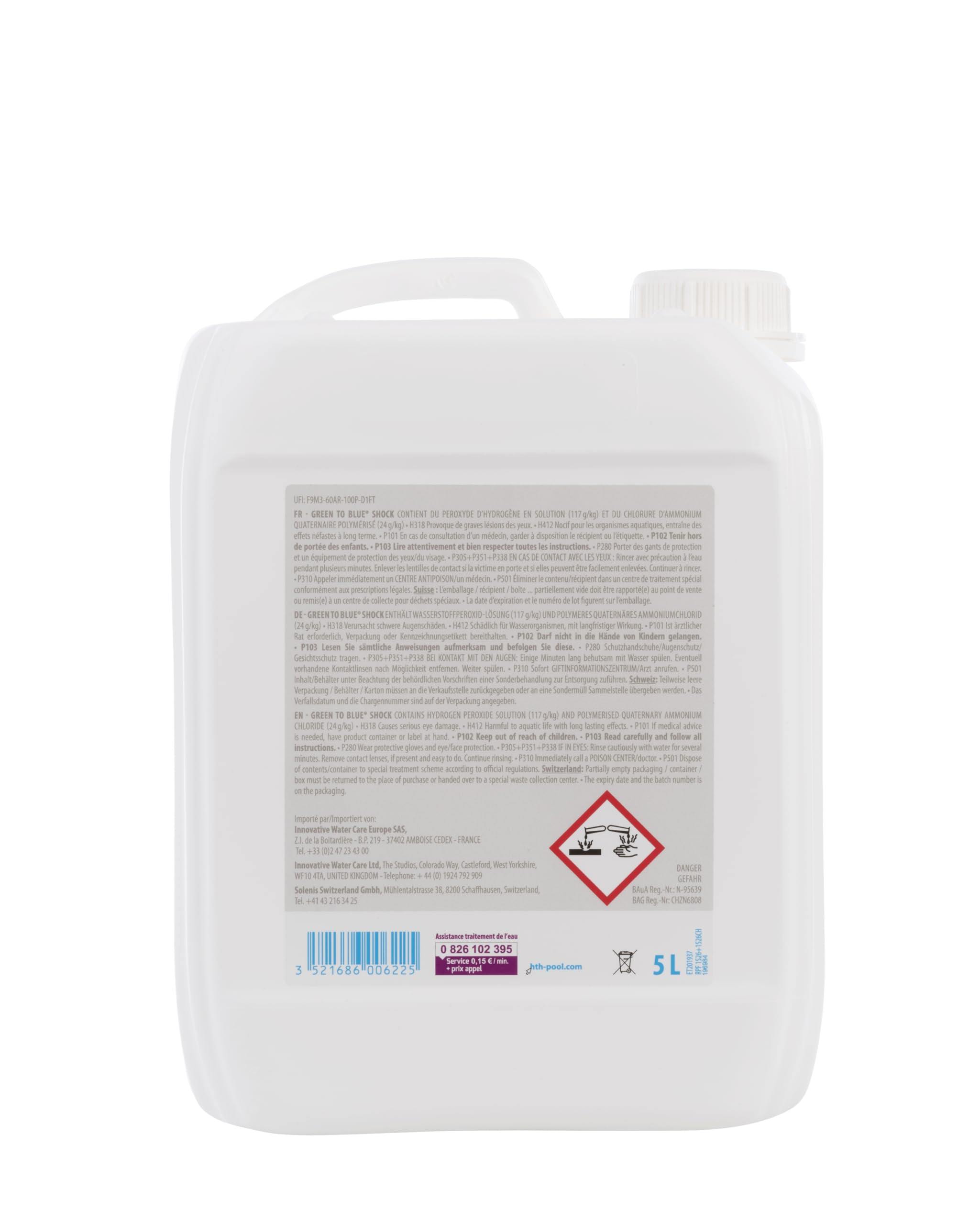 Hth Green to Blue Shock 5kg - Rattrape Eau Verte ou Trouble