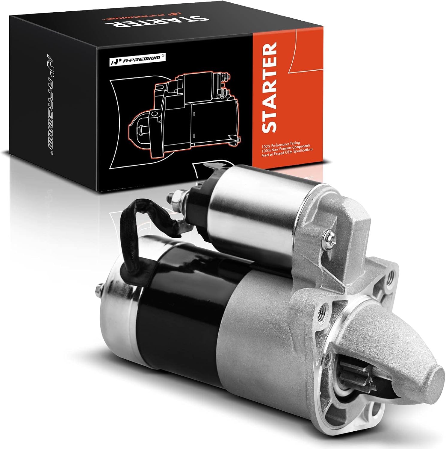 A-Premium Starter Motor Compatible with Kia Sportage Sephia Spectra & Ford Probe & Mazda 323 626 MX-6 Protege, 1.8L 2.2L, 12V 1.4KW 10 Teeth CW, Replace# M1T71281, E92Z11002A, F02Z11002B