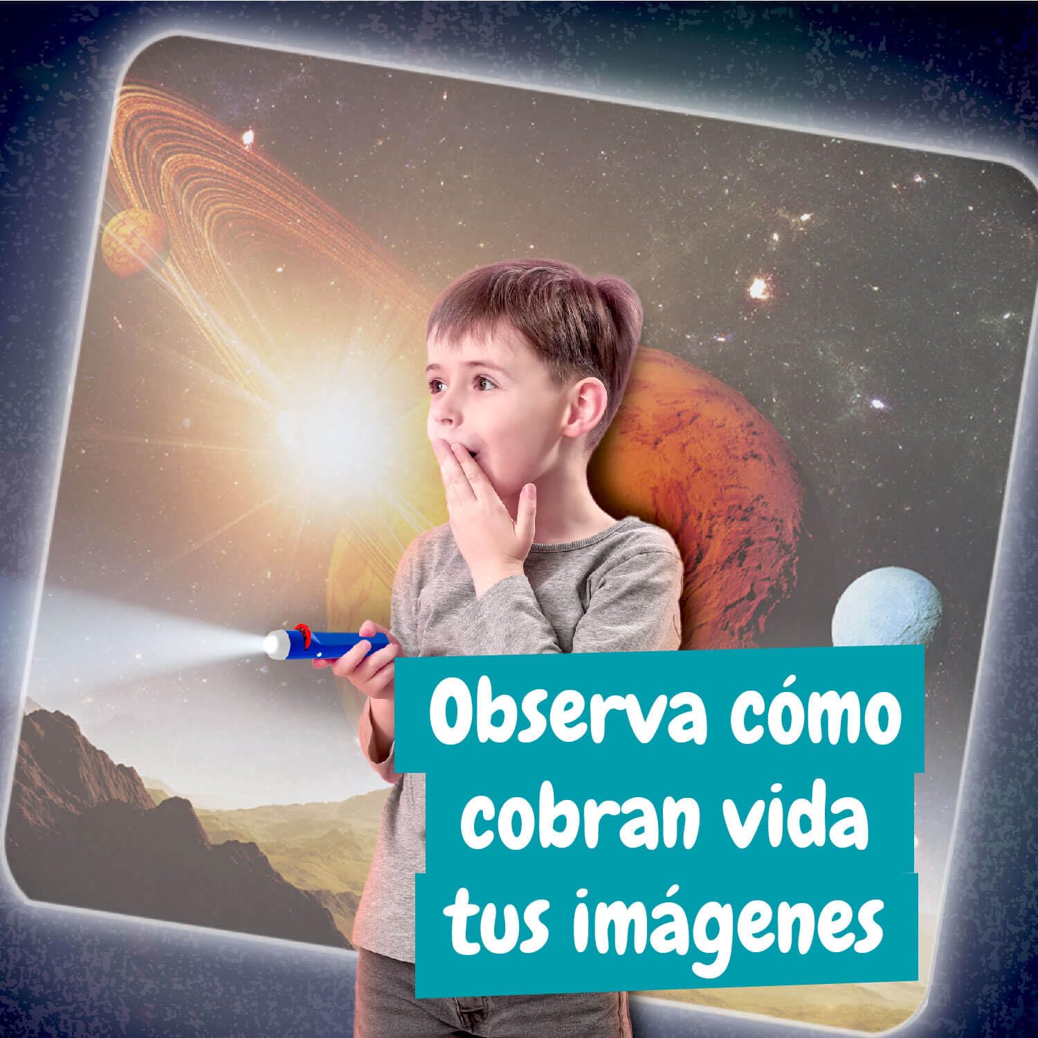 Science4you Proyector Espacial Infantil - Linterna infantil de Planetas y Sistema Solar para Niños, Proyector Planetario, Juguetes y Juegos del Espacio, Regalo para Niño y Niña 4+ años