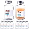 Sterile Empty Vials with Self Healing Injection Port,with Aluminum Cap,Sterile Package ZHANXUBIO (10,20ml)