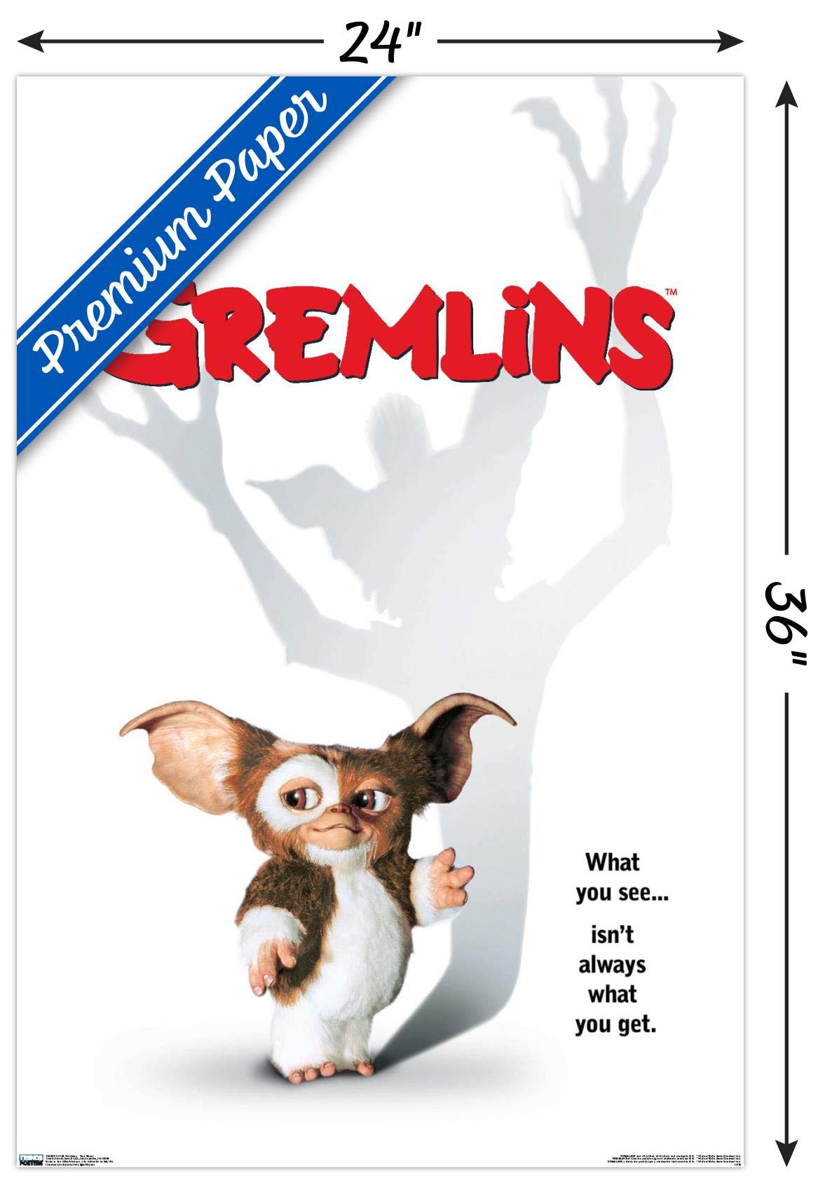 GREMLINS ポスター Amazon.com: 24X36 Gremlins - One Sheet Wall Poster, 36L x 24W