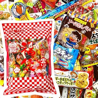 Lucky Bag Design Bags, Assorted Dagashi, 70 Pieces