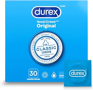 Durex Quality Condoms, Classic Original Lubricated, Mega Value Pack, 30 Count