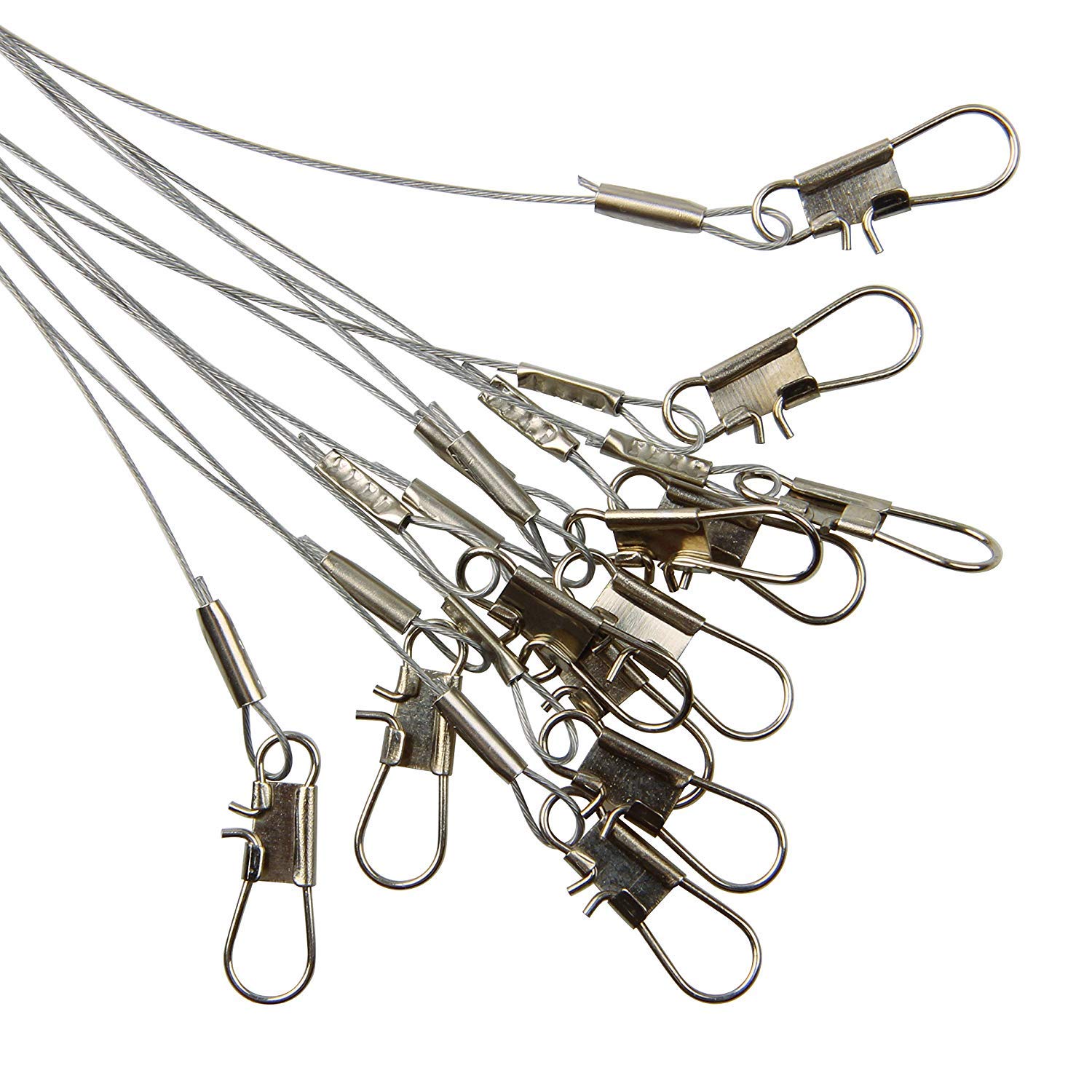 12 Barils De Pêche Gulf Rigs – Noir – 2 Gouttes Fil D'Acier – GRSD-2RB – Paquet Ouvert