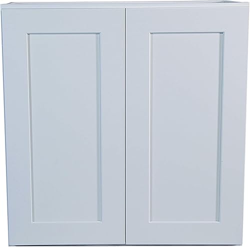 Design House 613398 Brookings - Armario de cocina de pared alto estilo coctelera totalmente montado, 30 x 24 x 12 pulgadas, color blanco