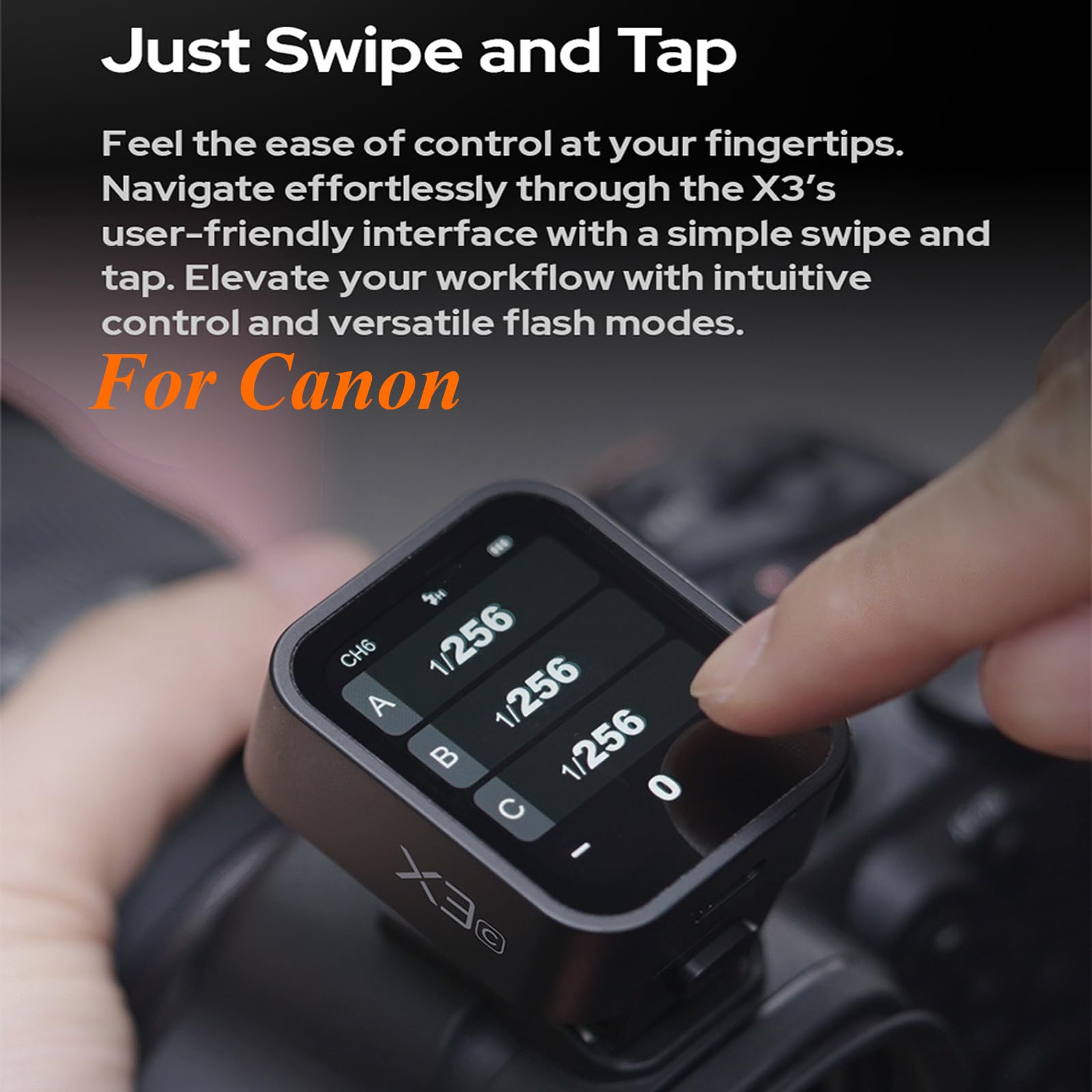 GODOX X3C X3 C X3-C Déclencheur de Flash sans Fil TTL, émetteur de Flash à écran Tactile pour appareils Photo Canon, Batterie intégrée (Version de Mise à Niveau Godox X2T / Xpro/XProII)