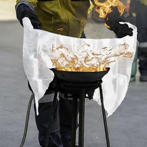 Miniatura 6 de Manta de emergencia contra incendios de 43 pulgadas, paquete de 6 mantas de extinción de incendios para cocina, hogar, chimenea, parrilla, oficina y